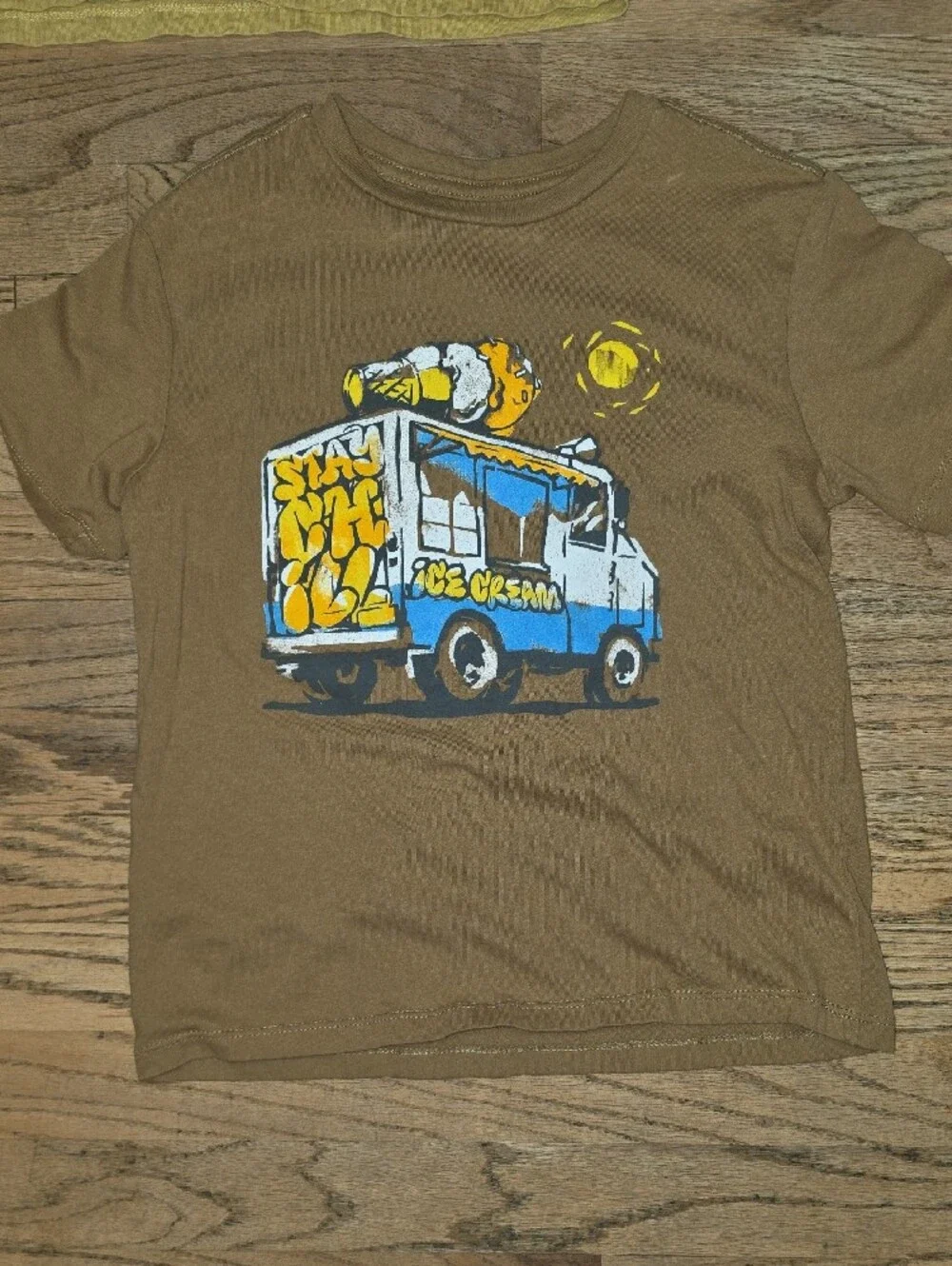 Old Navy Yellow Hawaii Graphic Tee with Blue Palm Truck Print